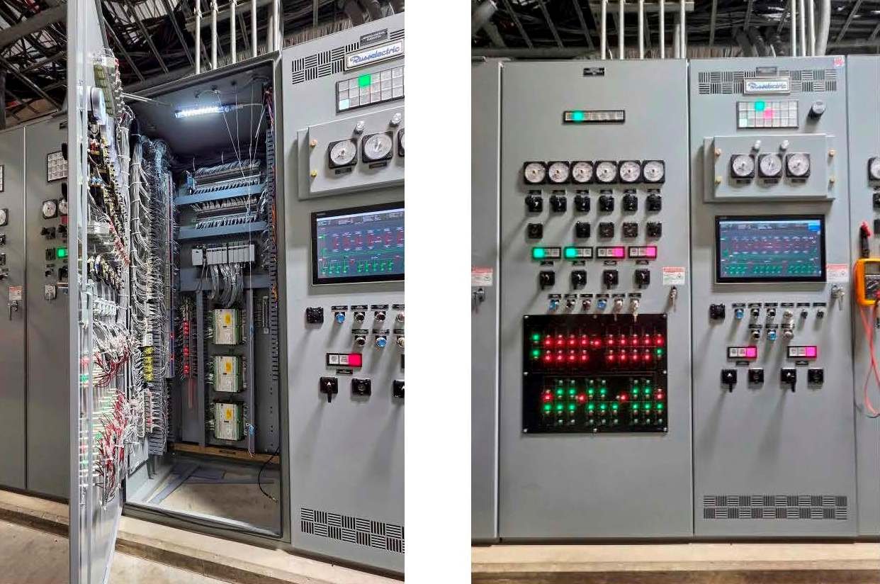 Checking terminations, mimic board, and gauges. 
